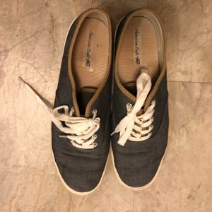 American Eagle denim colored sneakers